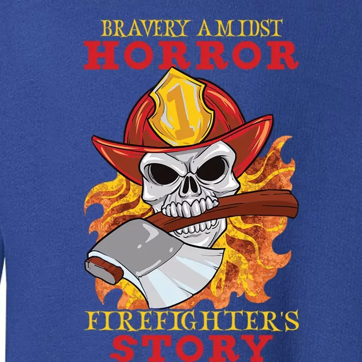 Horror Spooky Halloween Firefighter Firefighting Rescue Gift Toddler Sweatshirt