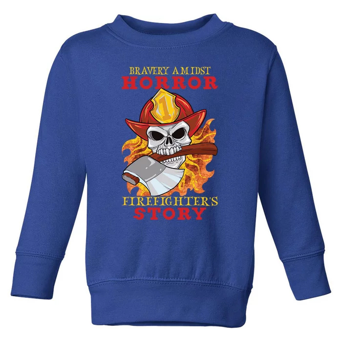 Horror Spooky Halloween Firefighter Firefighting Rescue Gift Toddler Sweatshirt