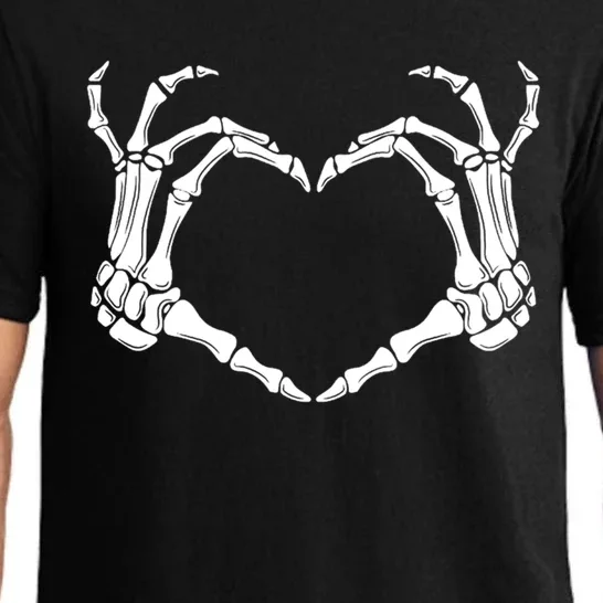 Halloween Skeleton Hands Heart Meaningful Gift Pajama Set