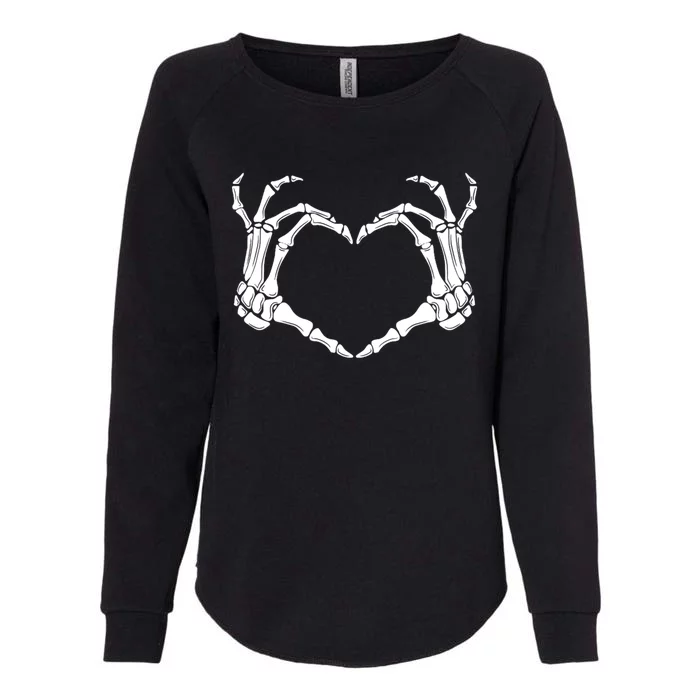 Halloween Skeleton Hands Heart Meaningful Gift Womens California Wash Sweatshirt