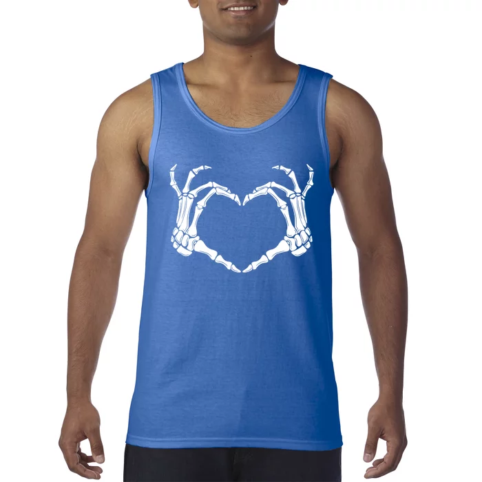 Halloween Skeleton Hands Heart Meaningful Gift Tank Top