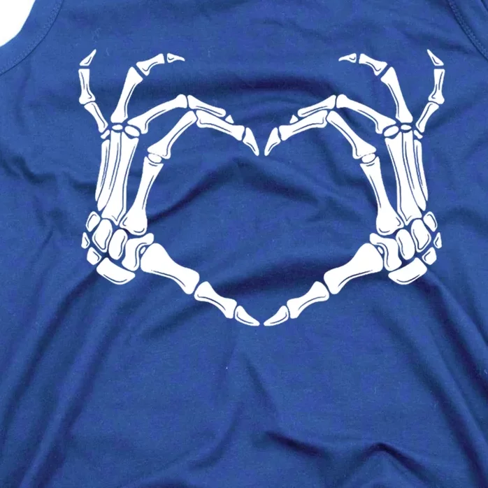 Halloween Skeleton Hands Heart Meaningful Gift Tank Top