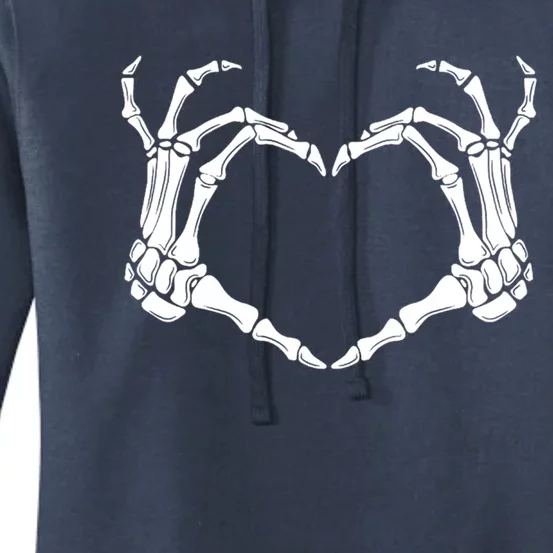 Halloween Skeleton Hands Heart Meaningful Gift Women's Pullover Hoodie