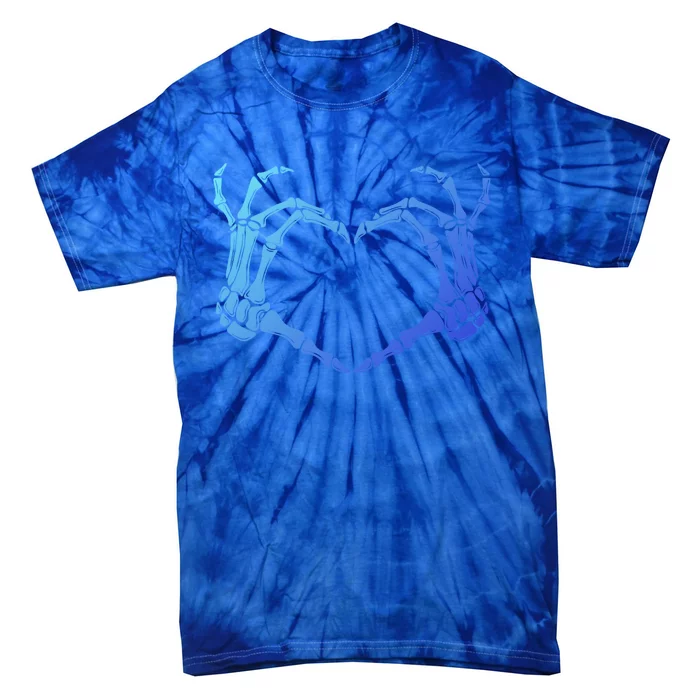 Halloween Skeleton Hands Heart Gift Tank Top Tie-Dye T-Shirt