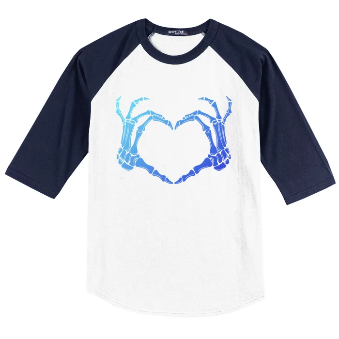 Halloween Skeleton Hands Heart Gift Tank Top Baseball Sleeve Shirt