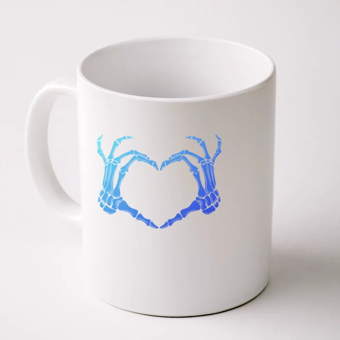 Halloween Skeleton Hands Heart Gift Tank Top Front & Back Coffee Mug