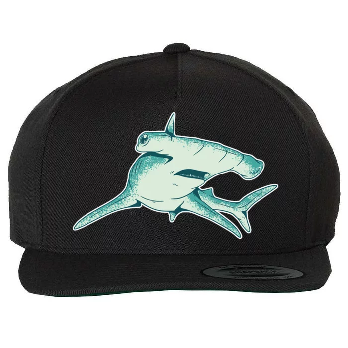 Hammerhead Shark Wool Snapback Cap