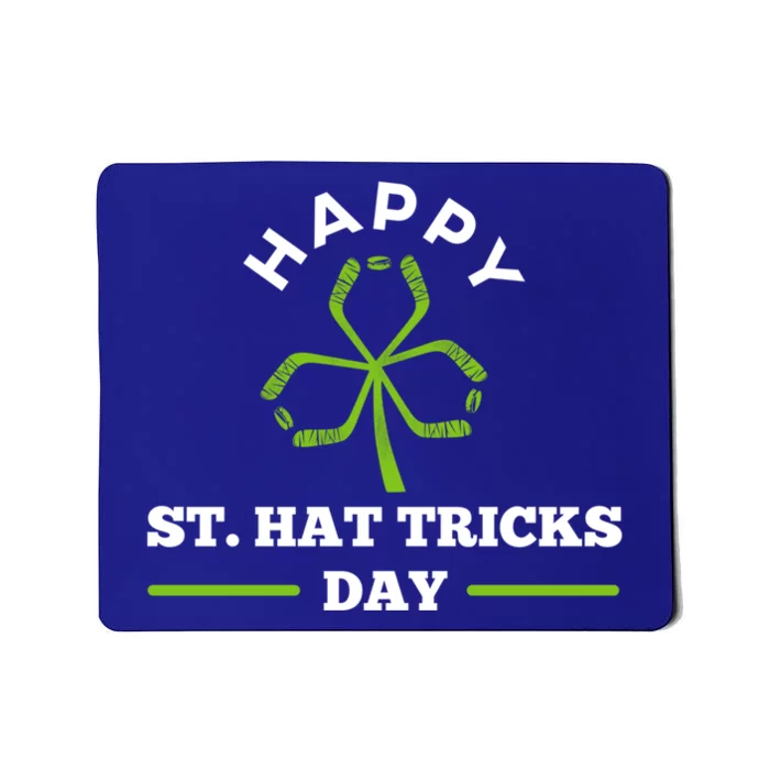 Happy St Hat Tricks Day Hockey Sticks Shamrock Gift Mousepad