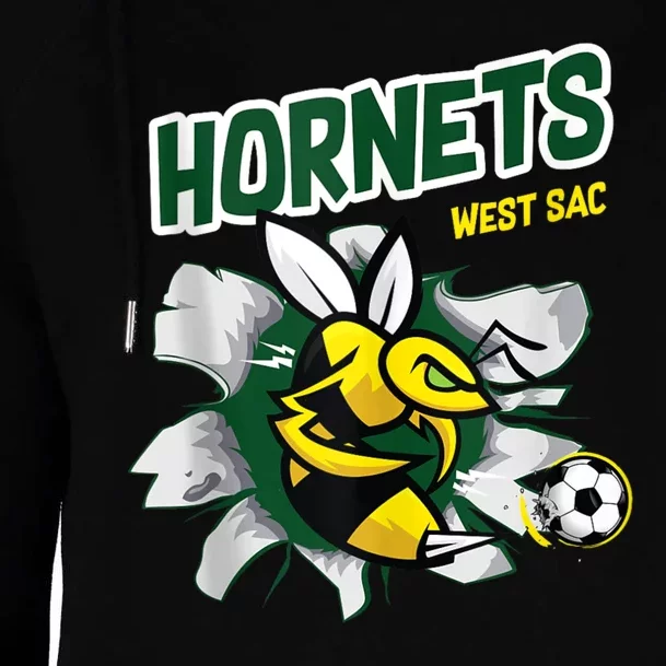 Hornets Soccer Womens Funnel Neck Pullover Hood