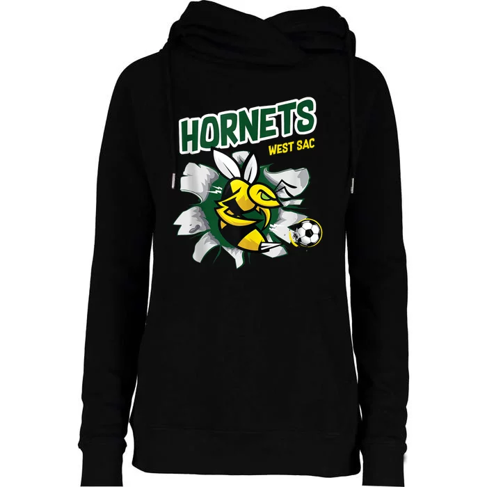 Hornets Soccer Womens Funnel Neck Pullover Hood