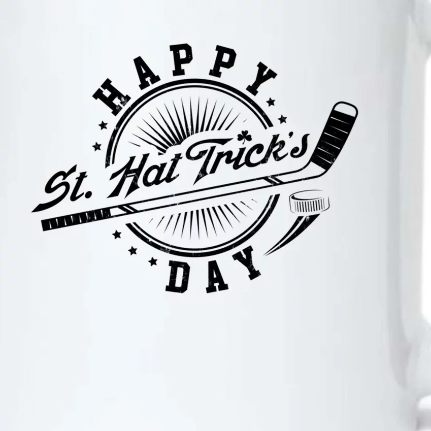 Happy St Hat Tricks Day St Patricks Day Hockey Design Gift Black Color Changing Mug