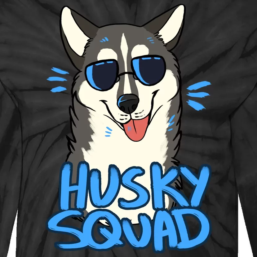 Husky Squad Tie-Dye Long Sleeve Shirt