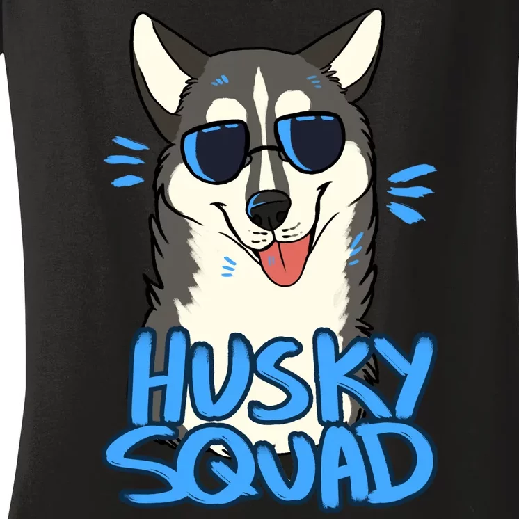 Husky Squad Women's V-Neck T-Shirt