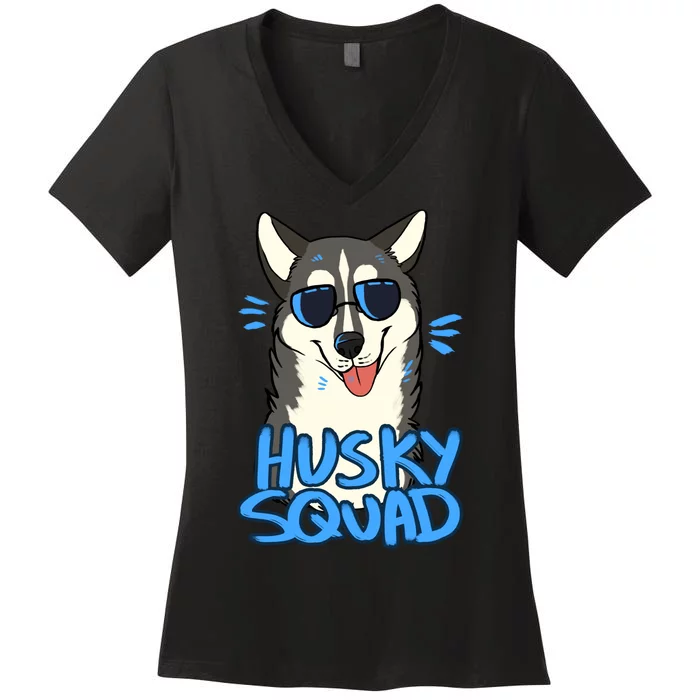 Husky Squad Women's V-Neck T-Shirt