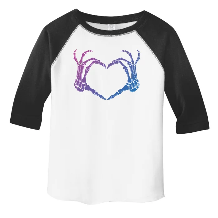 Halloween Skeleton Hands Heart Gift Tank Top Toddler Fine Jersey T-Shirt