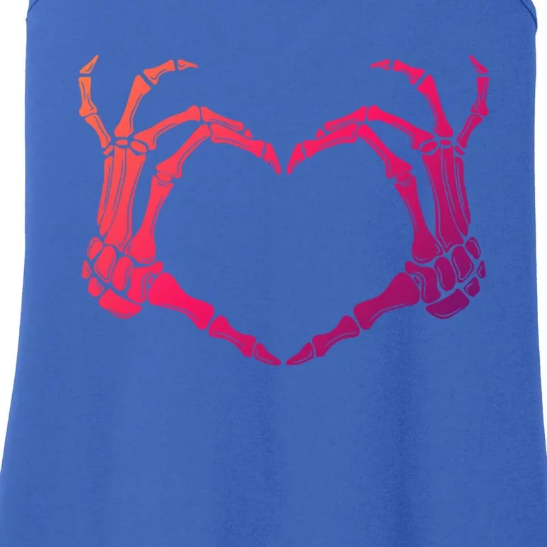 Halloween Skeleton Hands Heart Gift Tank Top Ladies Essential Tank