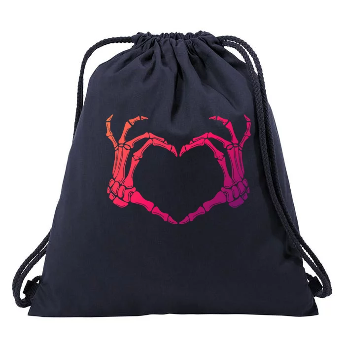 Halloween Skeleton Hands Heart Gift Tank Top Drawstring Bag