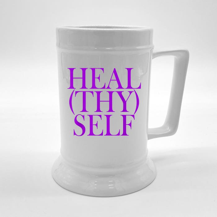 Heal(thy) Self Front & Back Beer Stein