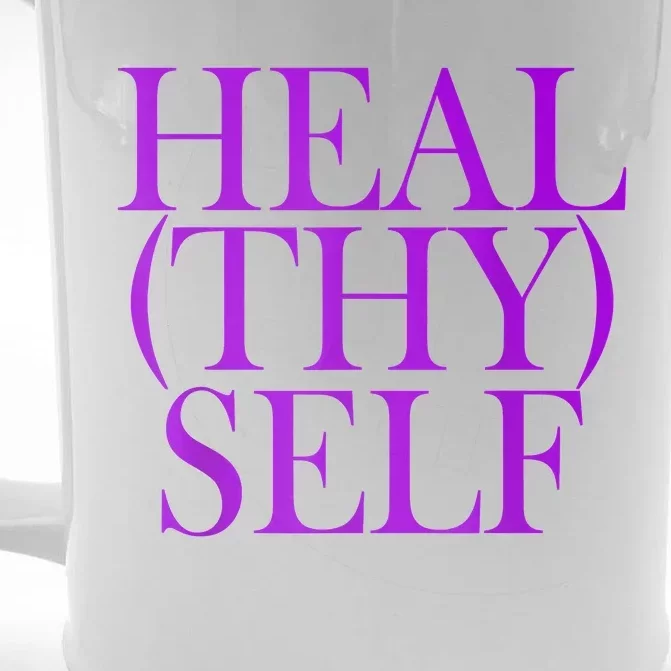 Heal(thy) Self Front & Back Beer Stein