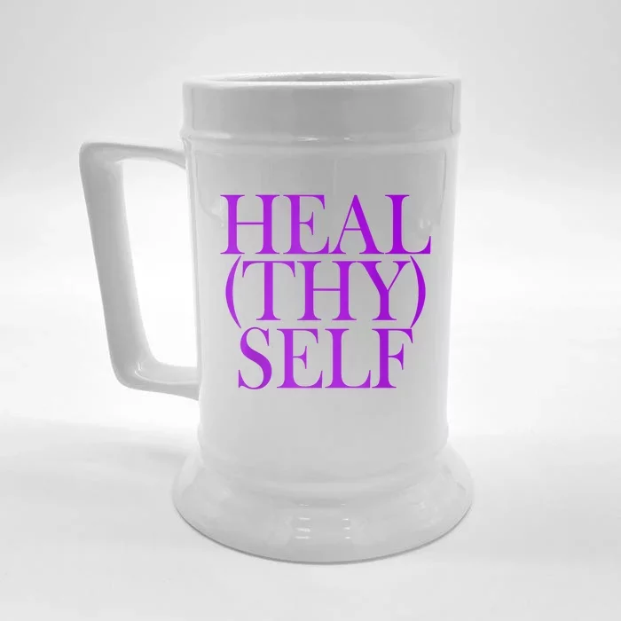 Heal(thy) Self Front & Back Beer Stein