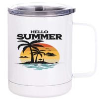 Hello Summer 12 oz Stainless Steel Tumbler Cup