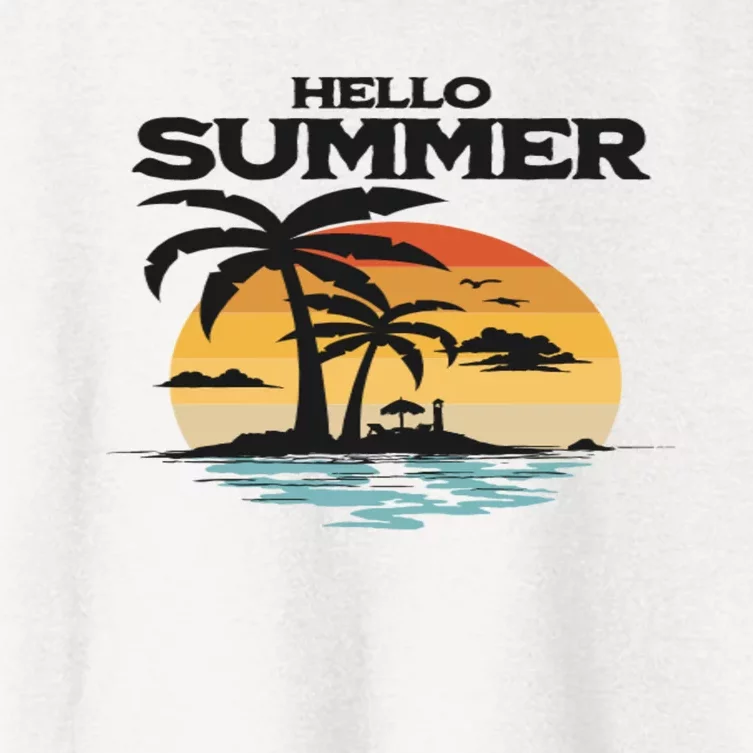 Hello Summer Women's Crop Top Tee