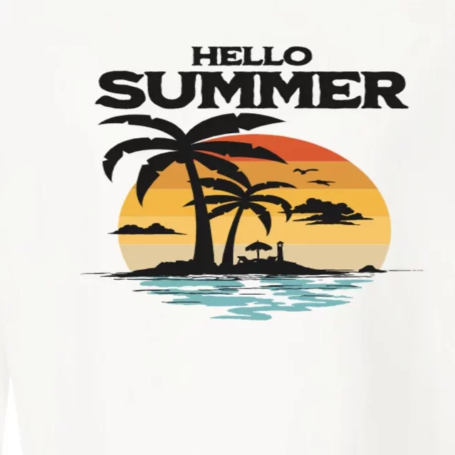 Hello Summer Cropped Pullover Crew