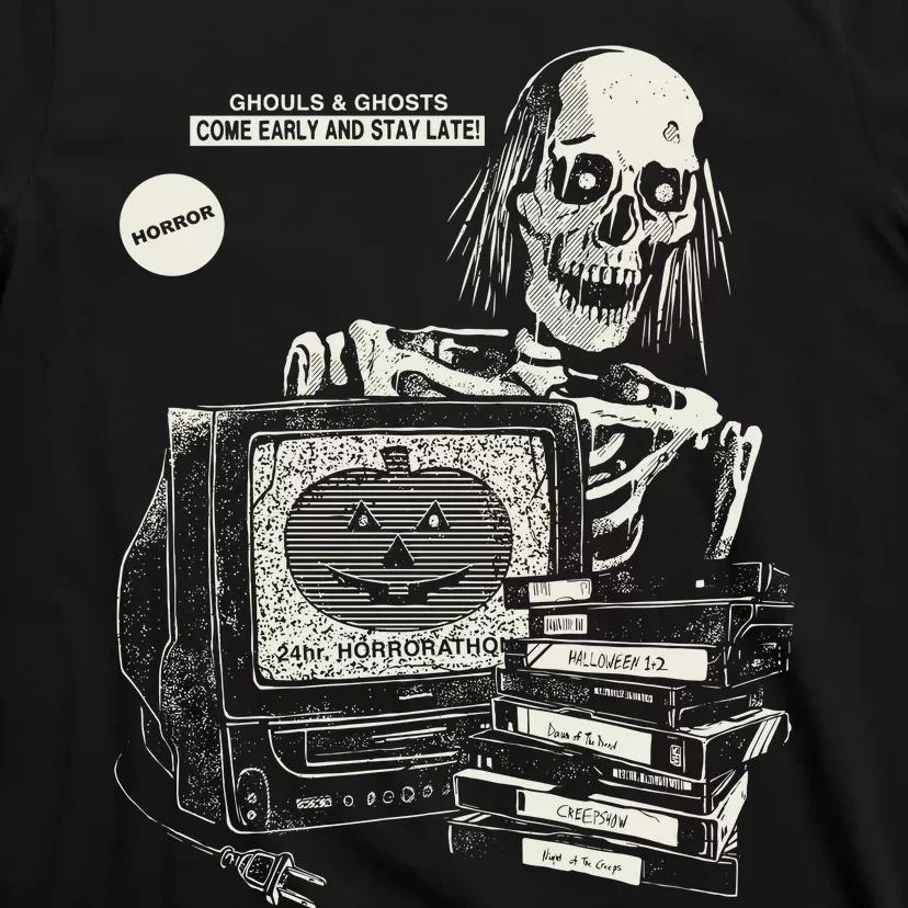 Horrorathon Skeleton Halloween Gift T-Shirt