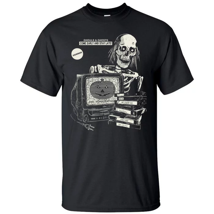 Horrorathon Skeleton Halloween Gift Tall T-Shirt