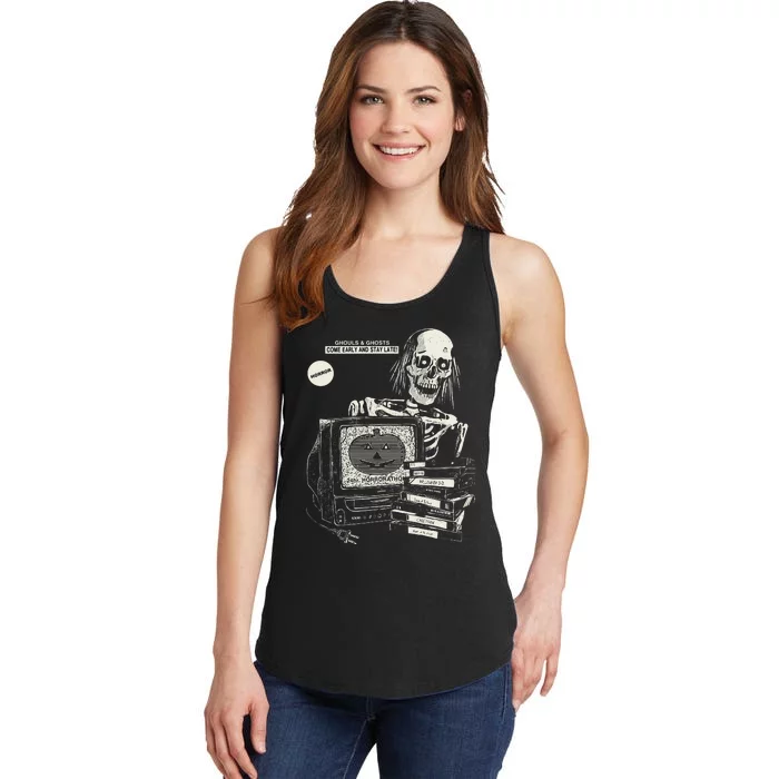 Horrorathon Skeleton Halloween Gift Ladies Essential Tank