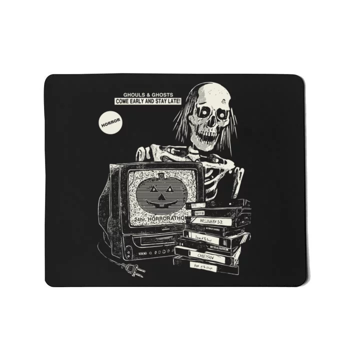 Horrorathon Skeleton Halloween Gift Mousepad