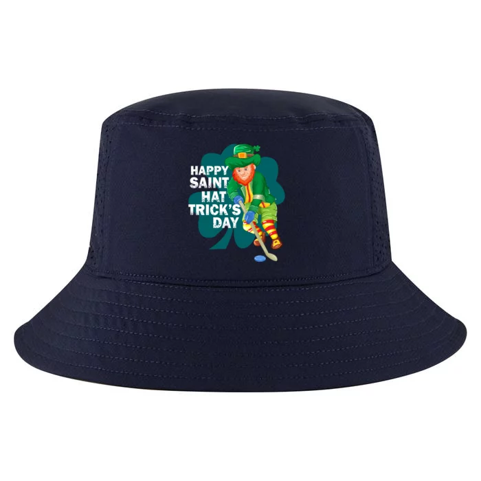 Happy St Hat Tricks Day Leprechaun Ice Hockey Coach Player Gift Cool Comfort Performance Bucket Hat