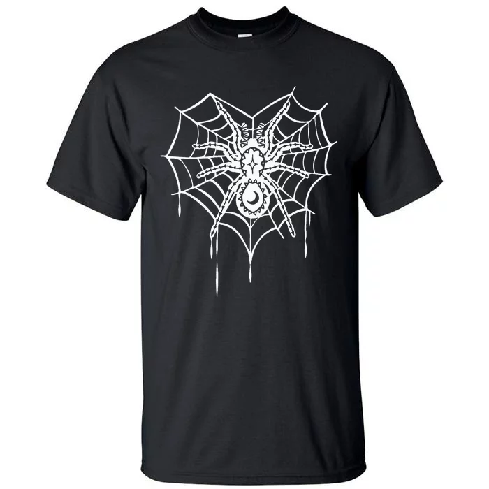 Halloween Spider Heart Web Tall T-Shirt