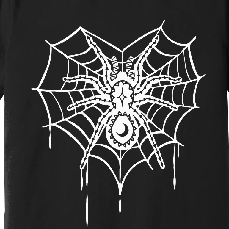 Halloween Spider Heart Web Premium T-Shirt