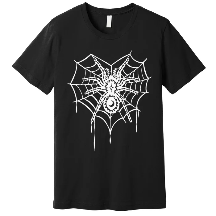 Halloween Spider Heart Web Premium T-Shirt