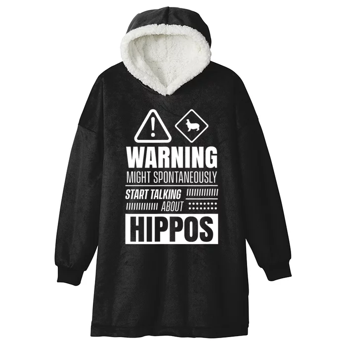 Hippo Saying Hippopotamus Hippos Hooded Wearable Blanket