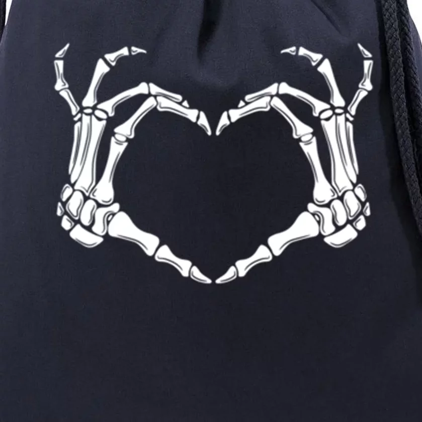 Halloween Skeleton Heart Hands Gift Drawstring Bag