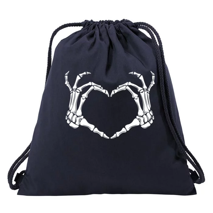 Halloween Skeleton Heart Hands Gift Drawstring Bag