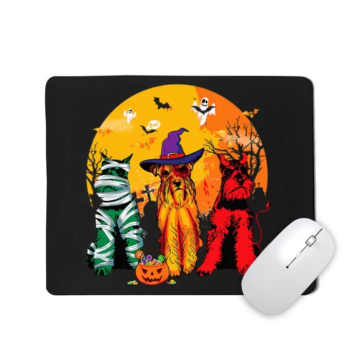 Hilarious Schnauzer Halloween Outfit for Dog Enthusiast Mousepad