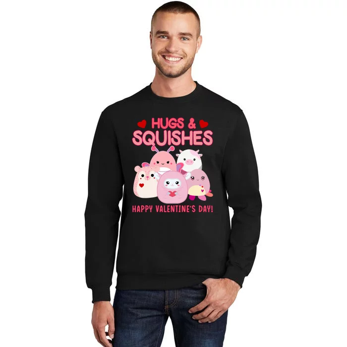 Hugs & Squishes Happy ValentineS Day Cute Squish!Mallow Valentine Sweatshirt