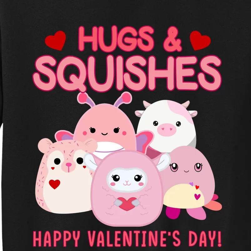 Hugs & Squishes Happy ValentineS Day Cute Squish!Mallow Valentine Tall Sweatshirt