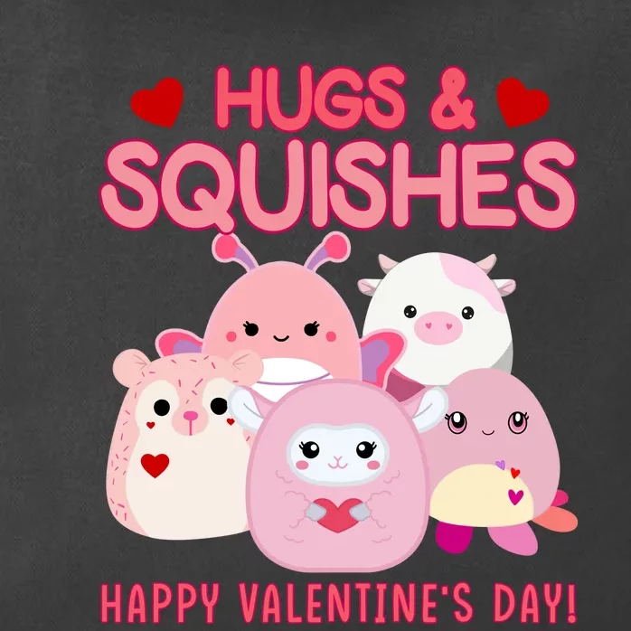 Hugs & Squishes Happy ValentineS Day Cute Squish!Mallow Valentine Zip Tote Bag