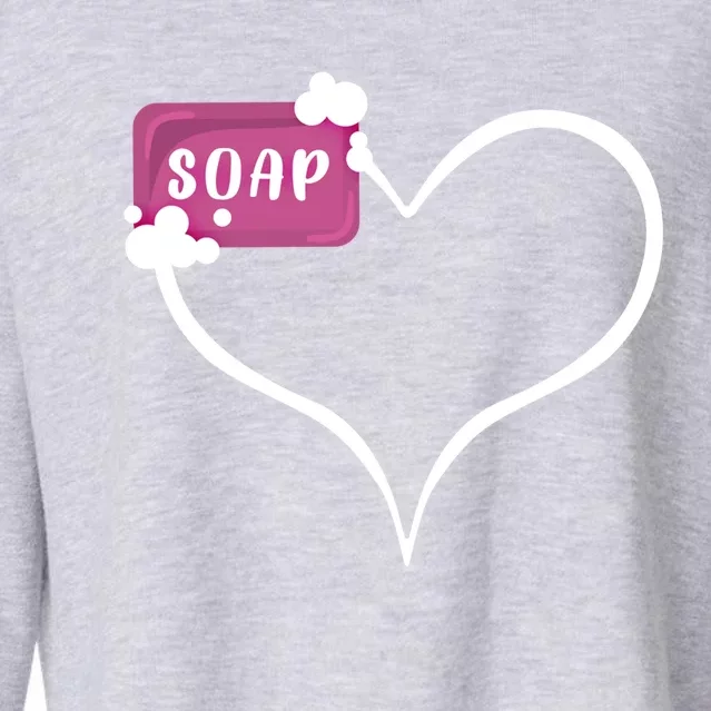 Handmade Soap Heart Soap Maker Cute Soap Making Gift Cropped Pullover Crew