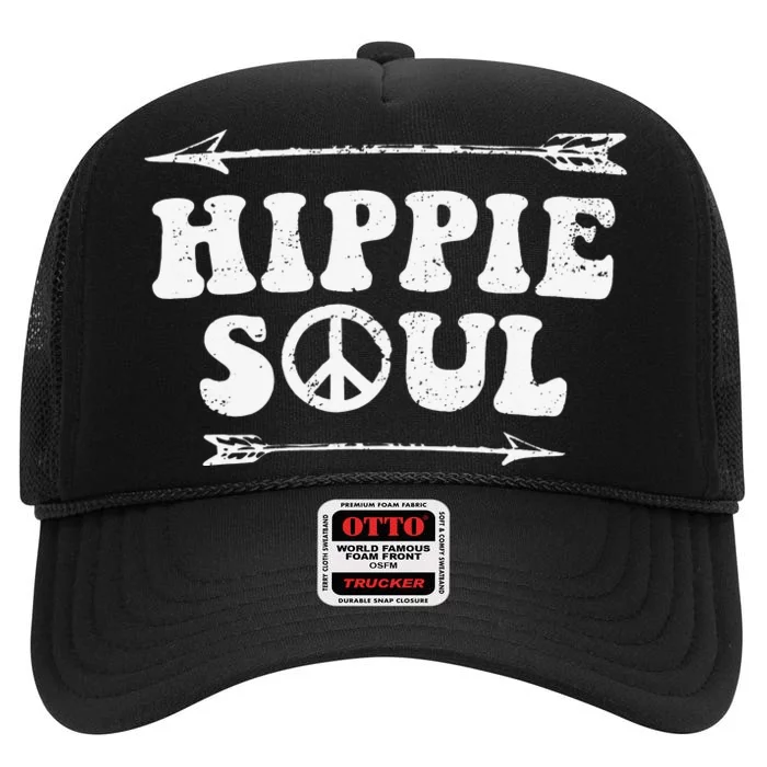 Hippie Soul Hippie Soul Graphic Boho Beach Summer High Crown Mesh Trucker Hat