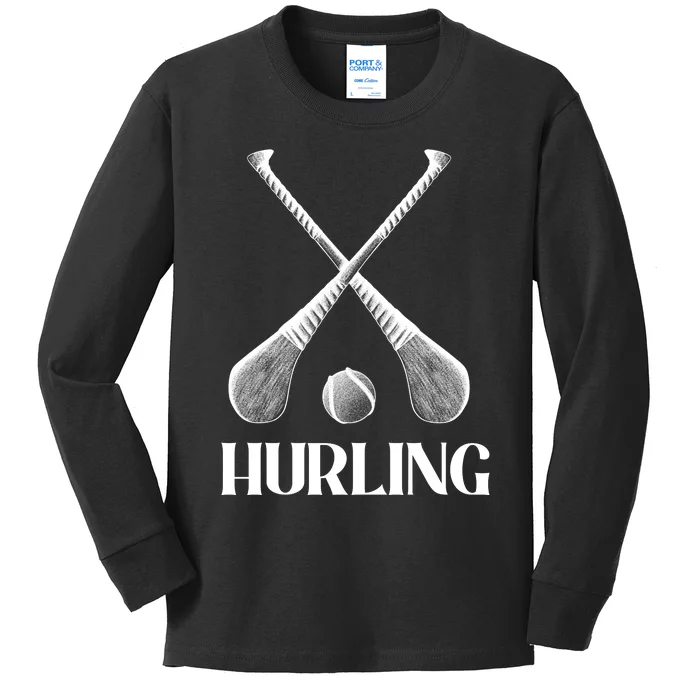 Hurling Sticks Kids Long Sleeve Shirt