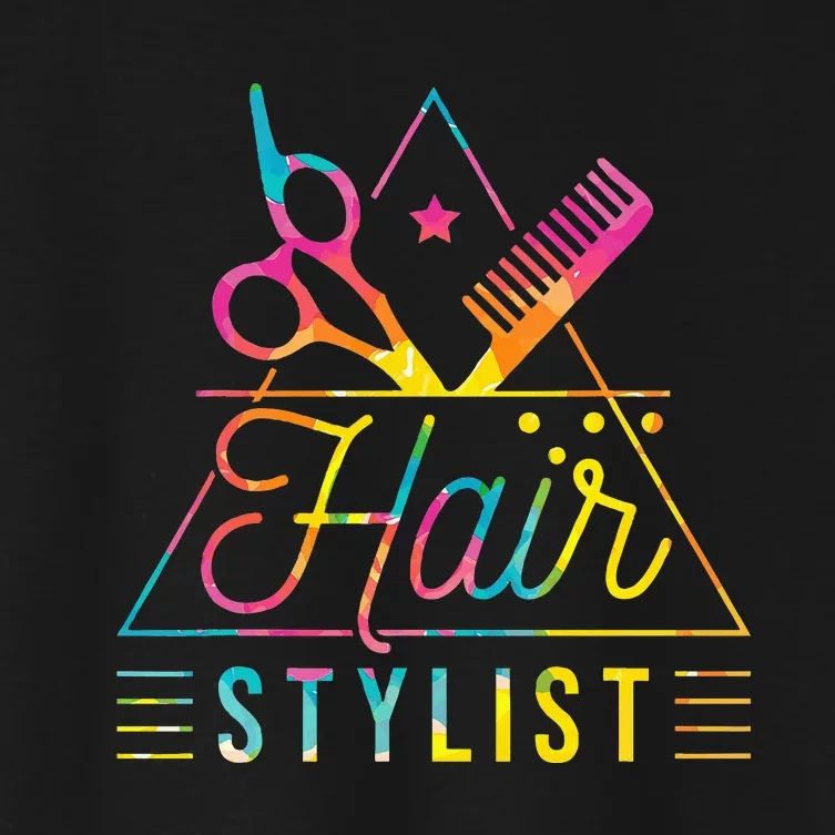 Hair Stylist Hair Stylist And Hair Styling Women's Crop Top Tee