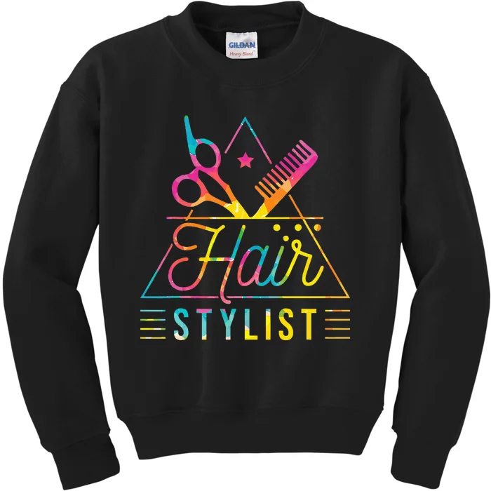 Hair Stylist Hair Stylist And Hair Styling Kids Sweatshirt