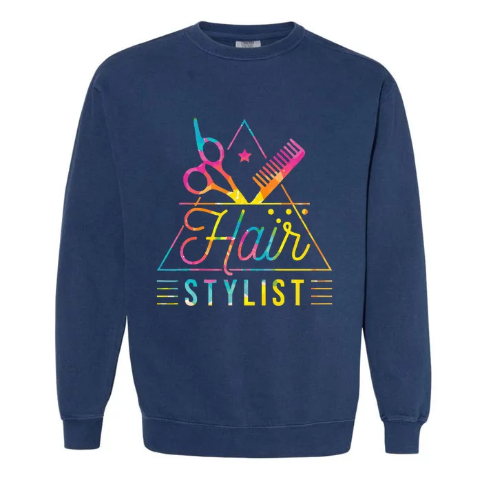 Hair Stylist Hair Stylist And Hair Styling Garment-Dyed Sweatshirt