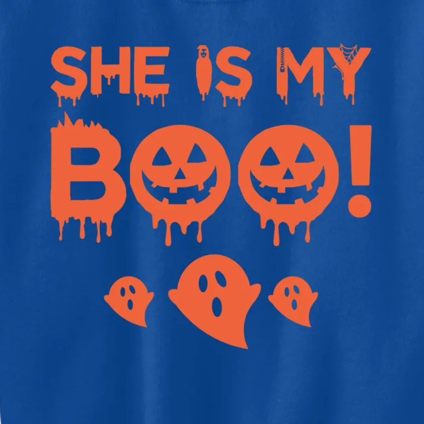 Halloween She Is My Boo Cool Gift Kids Sweatshirt