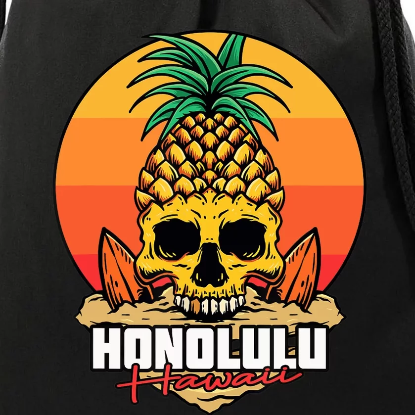 Hawaii Surfer I Honolulu Surf I Honolulu Hawaii Drawstring Bag